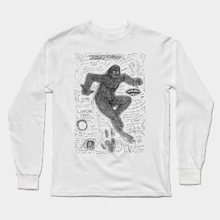 Leaping Devil Bigfoot Study Long Sleeve T-Shirt